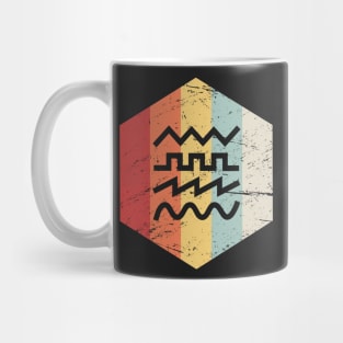 Retro 70s Synth Waveform Icon Mug